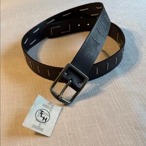 TLH 100% Buffalo Leather Black Belt